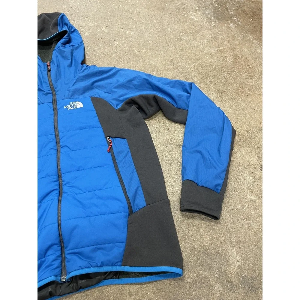 The North Face Jacket Mens Large Blue Black Summit Series‎ Seven Summits Hooded